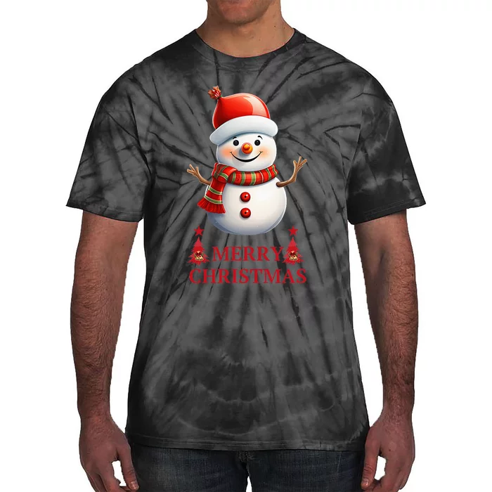 Christmas Snowman Xmas Party Tie-Dye T-Shirt