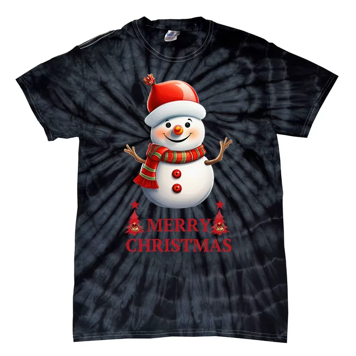 Christmas Snowman Xmas Party Tie-Dye T-Shirt