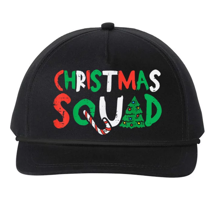 Christmas Squad Xmas Christmas Family Kid Boy Girl Friends Snapback Five-Panel Rope Hat