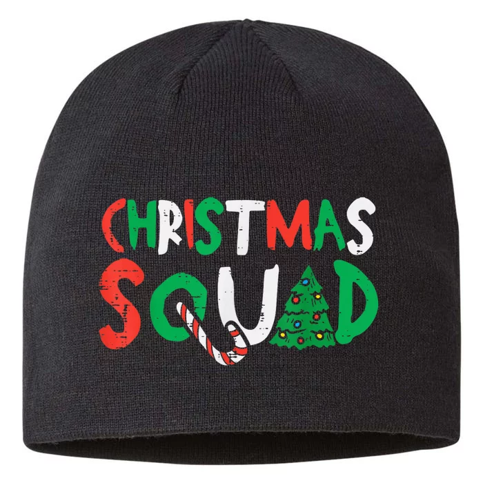 Christmas Squad Xmas Christmas Family Kid Boy Girl Friends 8 1/2in Sustainable Knit Beanie