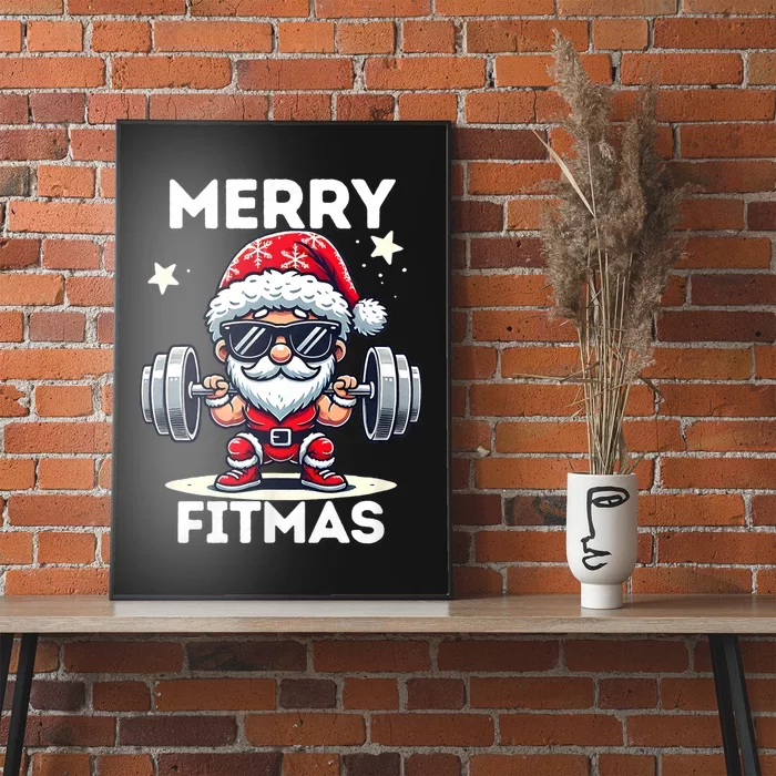 Christmas Santa Xmas Fitness Ugly Christmas Merry Fitmas Poster