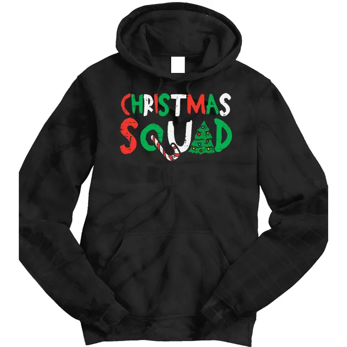 Christmas Squad Xmas Christmas Family Friend Tie Dye Hoodie