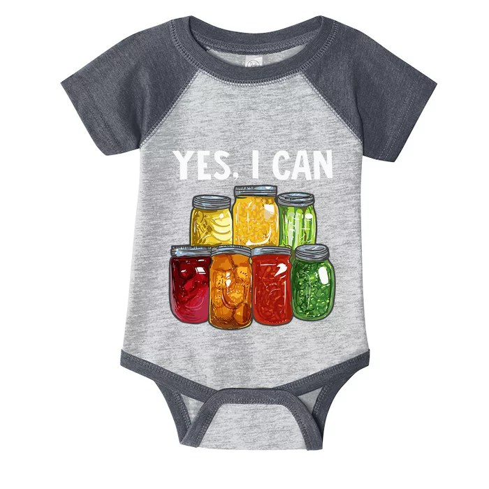 Canning Season Yes I Can Jar Pickling Preserving Food Canner Infant Baby Jersey Bodysuit