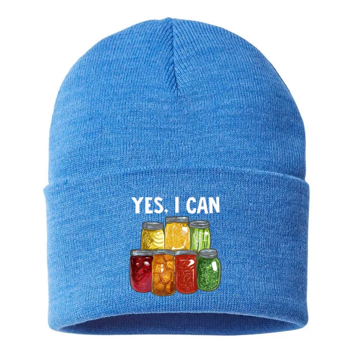 Canning Season Yes I Can Jar Pickling Preserving Food Canner Gift Sustainable Knit Beanie