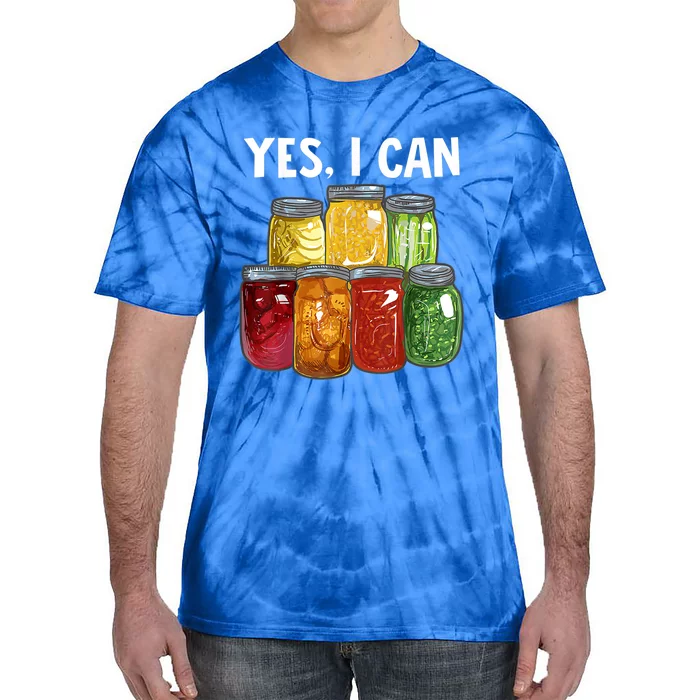 Canning Season Yes I Can Jar Pickling Preserving Food Canner Gift Tie-Dye T-Shirt