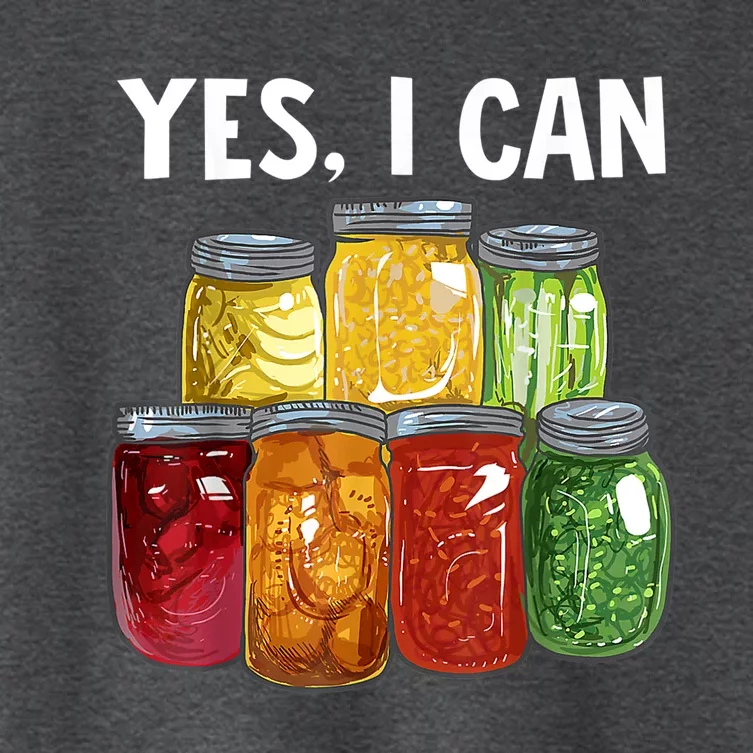 Canning Season Yes I Can Jar Pickling Preserving Food Canner Gift Women's Crop Top Tee