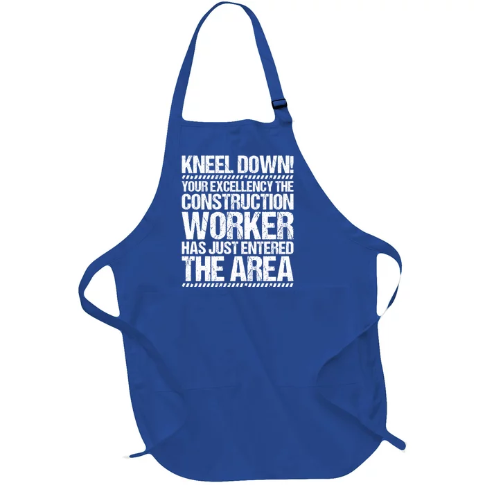 Construction Site Your Excellency Construction Worker Gift Full-Length Apron With Pocket