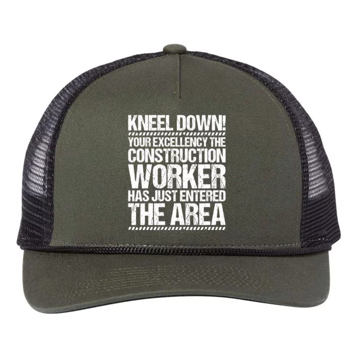 Construction Site Your Excellency Construction Worker Gift Retro Rope Trucker Hat Cap