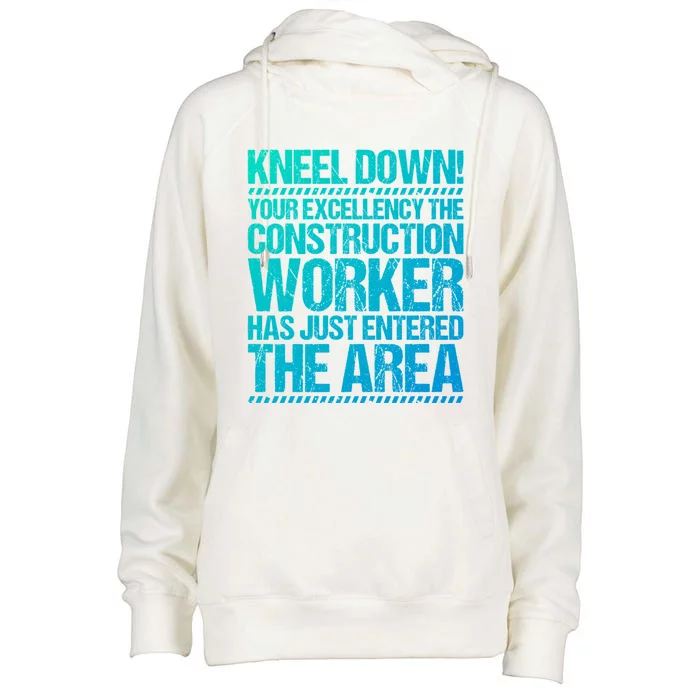 Construction Site Your Excellency Construction Worker Gift Womens Funnel Neck Pullover Hood