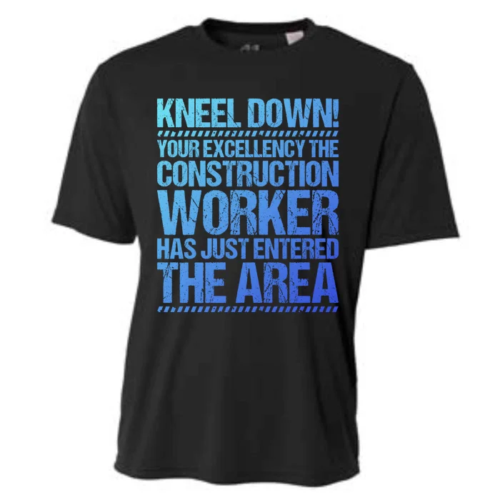 Construction Site Your Excellency Construction Worker Gift Cooling Performance Crew T-Shirt