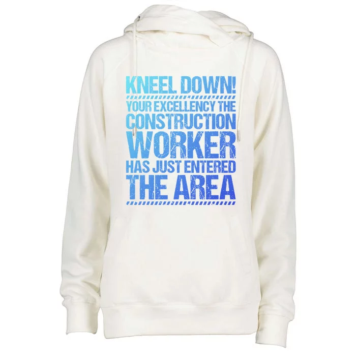 Construction Site Your Excellency Construction Worker Gift Womens Funnel Neck Pullover Hood