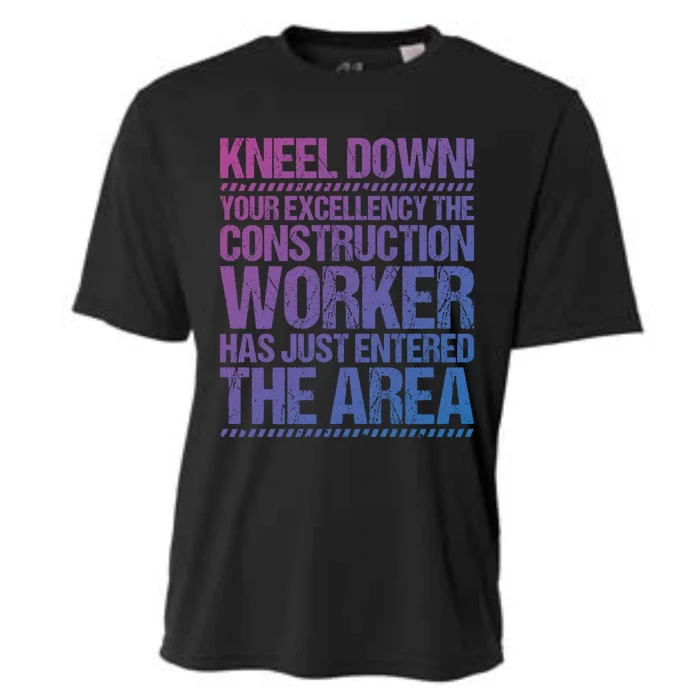 Construction Site Your Excellency Construction Worker Gift Cooling Performance Crew T-Shirt