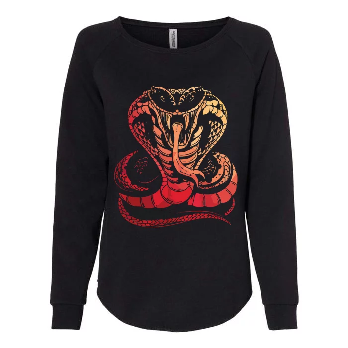 Cobra Snake Zoo Reptile Snake Womens California Wash Sweatshirt