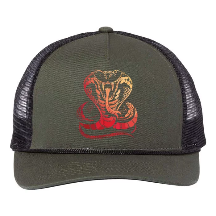 Cobra Snake Zoo Reptile Snake Retro Rope Trucker Hat Cap