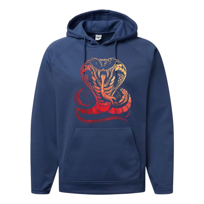 Cobra Snake Zoo Reptile Snake Performance Fleece Hoodie