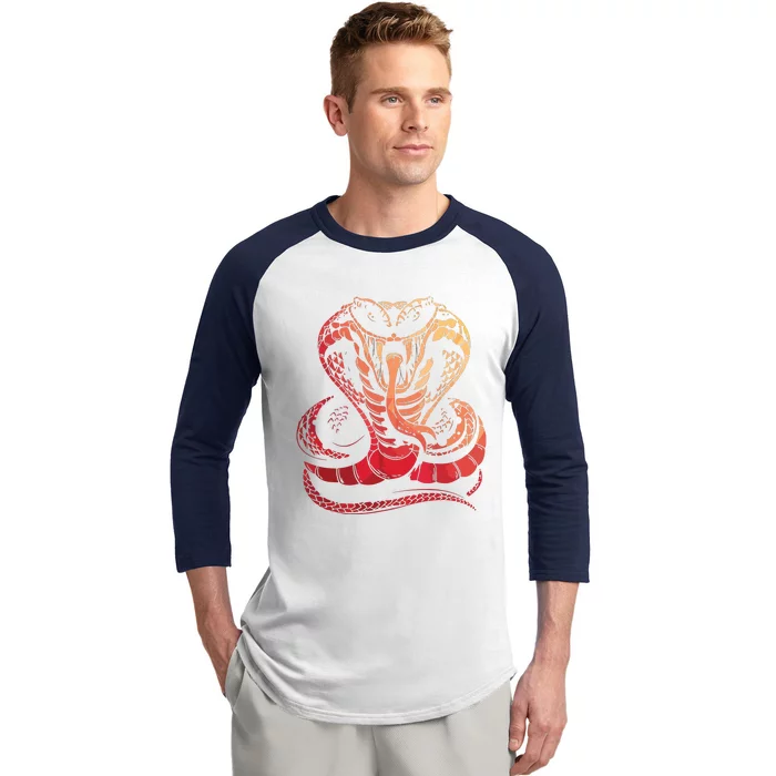 Cobra Snake Zoo Reptile Snake Baseball Sleeve Shirt