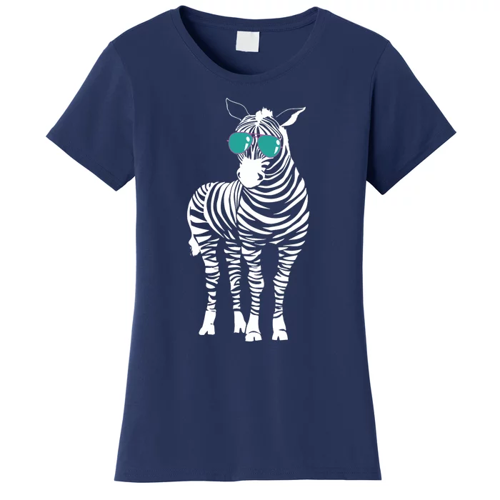 Cool Sunglasses Zebra Zookeeper Wildlife Animal Lover Women's T-Shirt