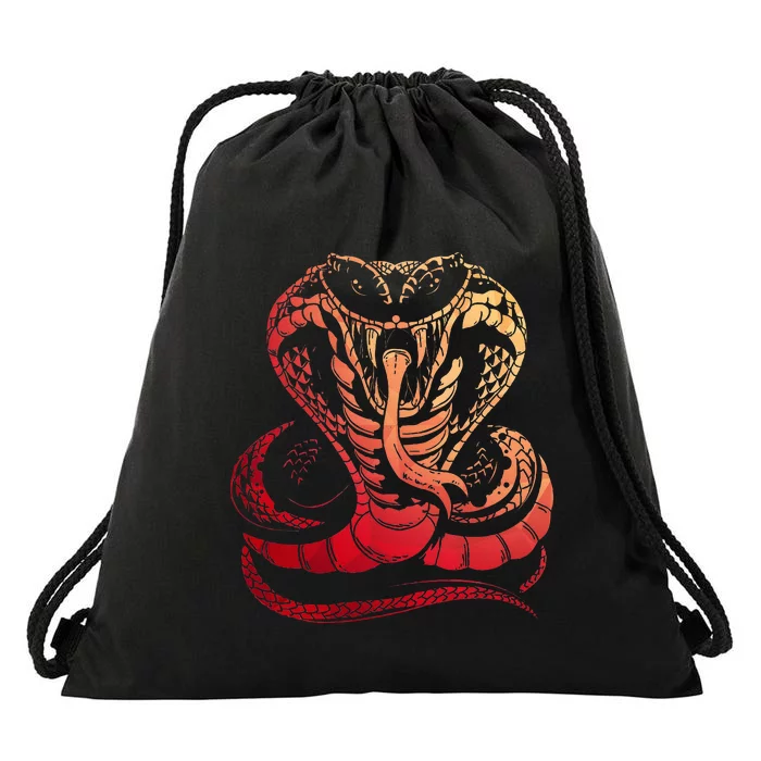 Cobra Snake Zoo Reptile Venom Snake Drawstring Bag