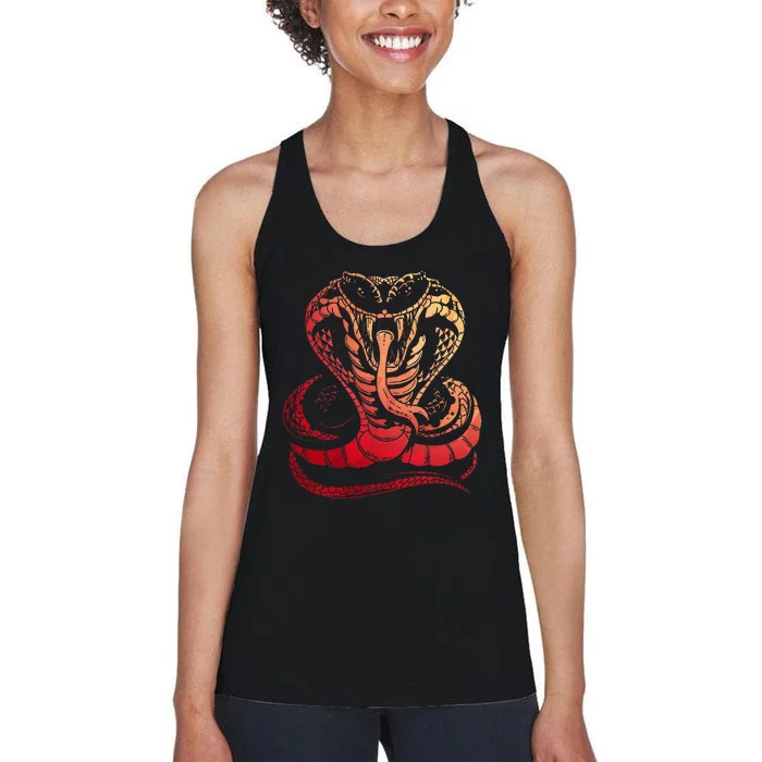 Cobra Snake Zoo Reptile Venom Snake Women's Racerback Tank