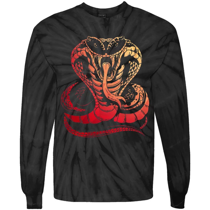 Cobra Snake Zoo Reptile Venom Snake Tie-Dye Long Sleeve Shirt