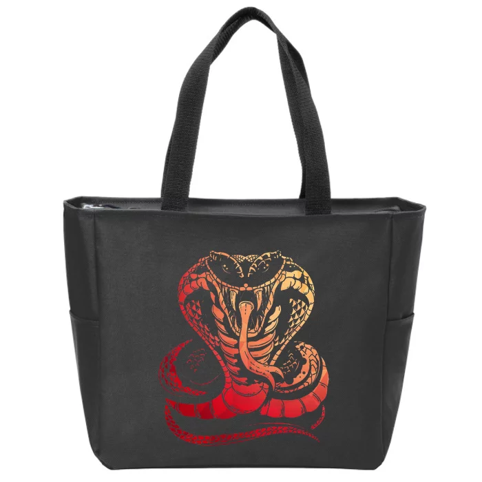 Cobra Snake Zoo Reptile Venom Snake Zip Tote Bag