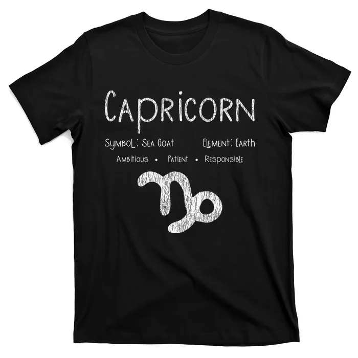 Capricorn Symbol Zodiac Astrology Art Birthday T-Shirt