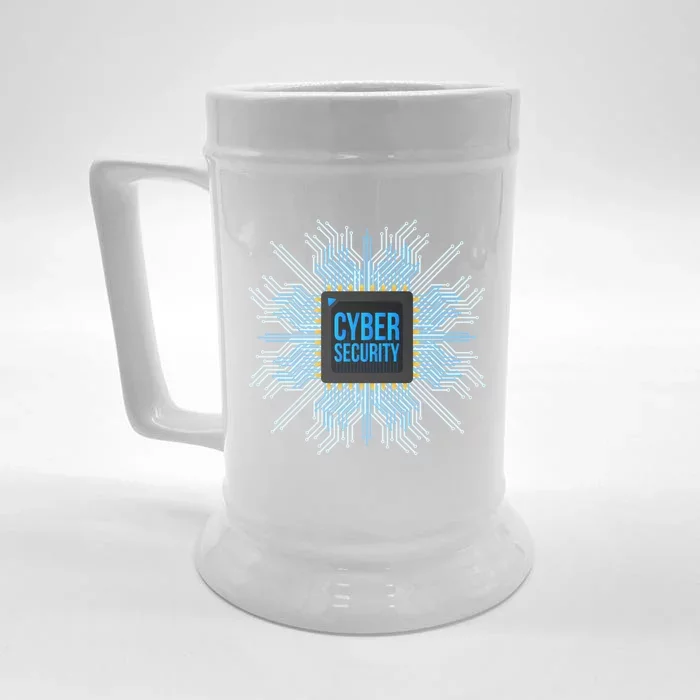 Cyber Security Zero Trust Hacking Programmer Developer Gift Front & Back Beer Stein