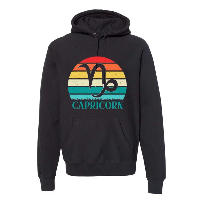 Capricorn Sunset Zodiac Premium Hoodie