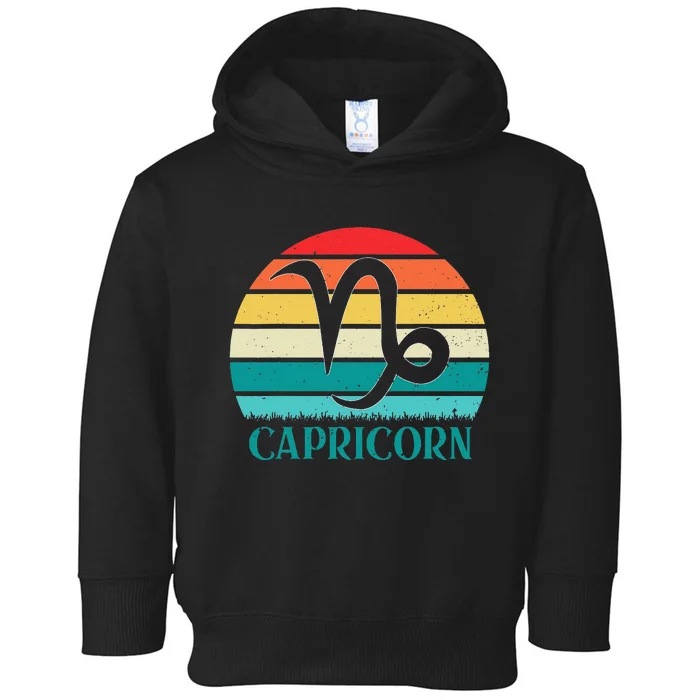 Capricorn Sunset Zodiac Toddler Hoodie