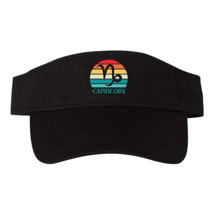 Capricorn Sunset Zodiac Valucap Bio-Washed Visor