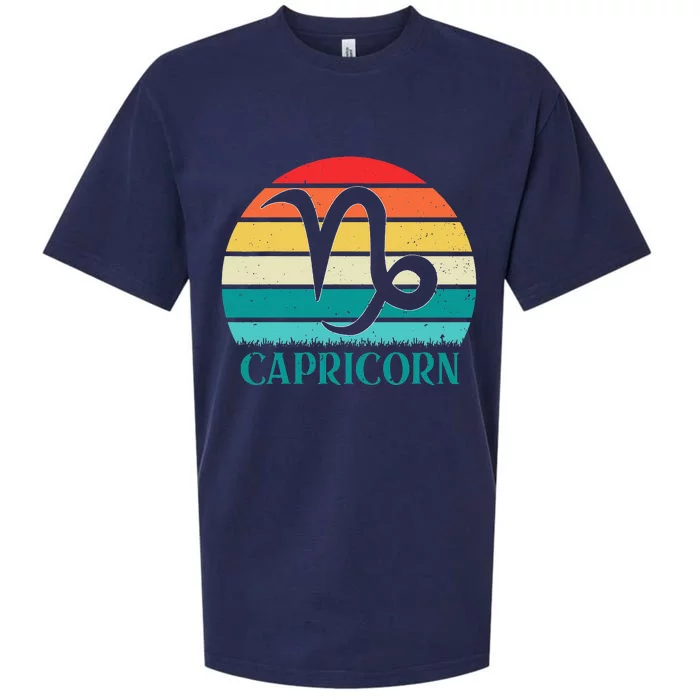 Capricorn Sunset Zodiac Sueded Cloud Jersey T-Shirt