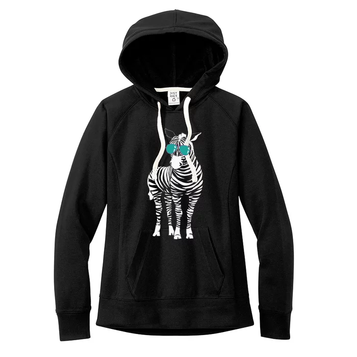 Cool Sunglasses Zebra Zookeeper Wildlife Animal Lover Women's Fleece Hoodie