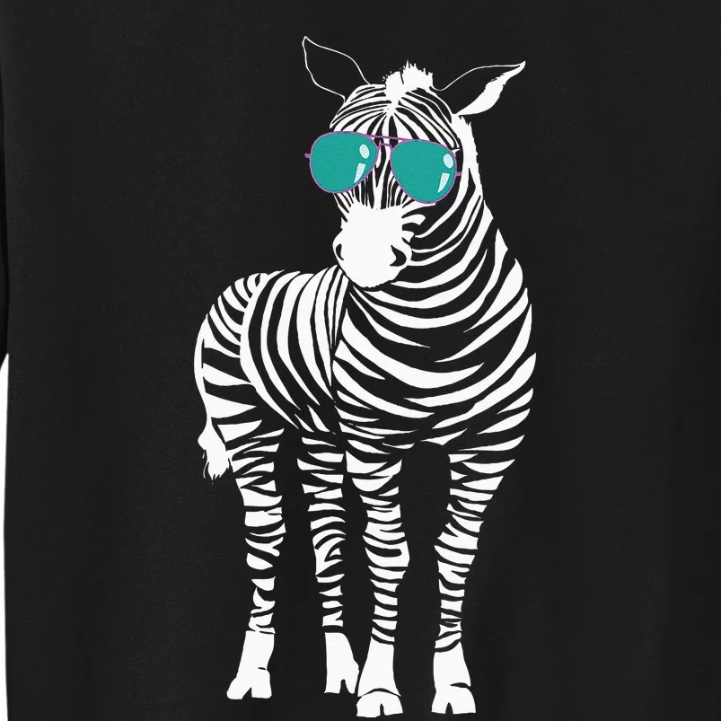 Cool Sunglasses Zebra Zookeeper Wildlife Animal Lover Tall Sweatshirt