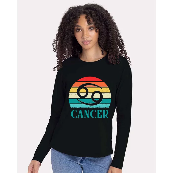 Cancer Sunset Zodiac Womens Cotton Relaxed Long Sleeve T-Shirt