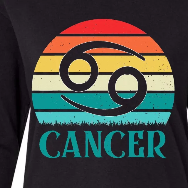 Cancer Sunset Zodiac Womens Cotton Relaxed Long Sleeve T-Shirt