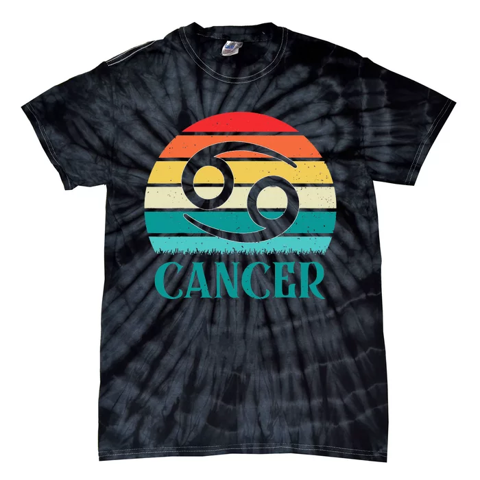 Cancer Sunset Zodiac Tie-Dye T-Shirt