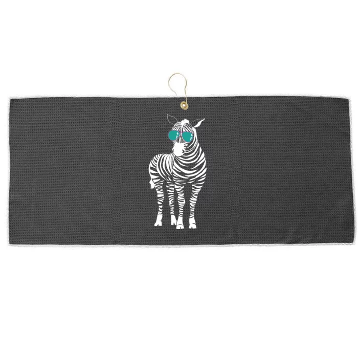 Cool Sunglasses Zebra Zookeeper Wildlife Animal Lover Large Microfiber Waffle Golf Towel