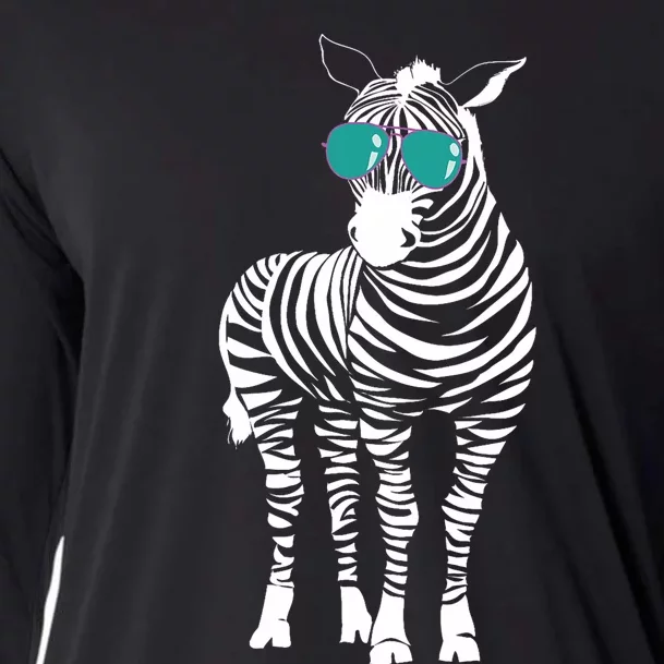 Cool Sunglasses Zebra Zookeeper Wildlife Animal Lover Cooling Performance Long Sleeve Crew