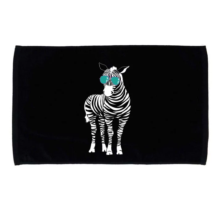 Cool Sunglasses Zebra Zookeeper Wildlife Animal Lover Microfiber Hand Towel