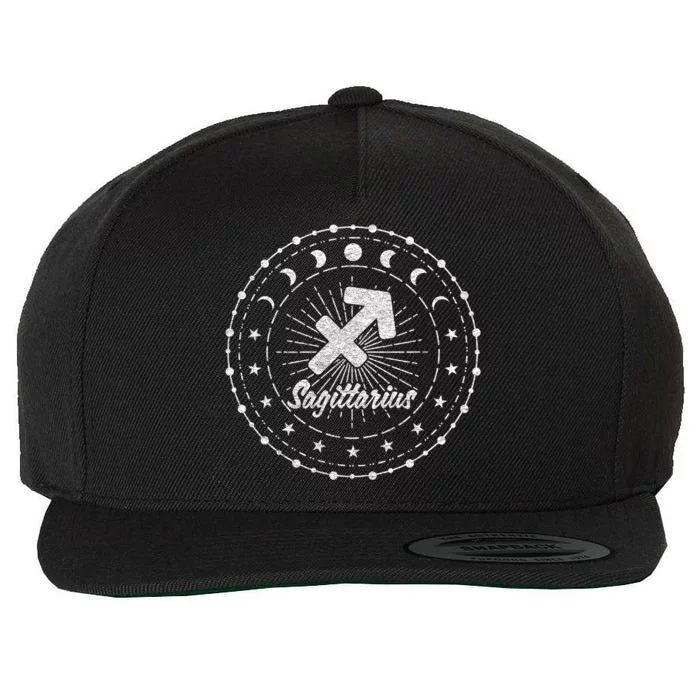 Celestial Sagittarius Zodiac Symbol Gift Wool Snapback Cap