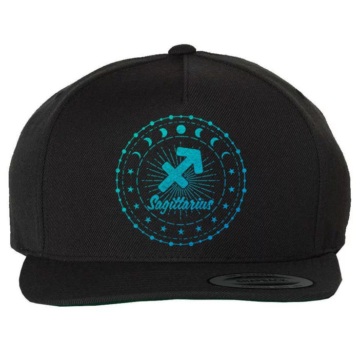 Celestial Sagittarius Zodiac Symbol Gift Wool Snapback Cap