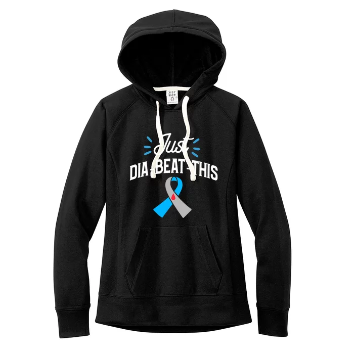 Cure Type 1 Diabetes Awareness Just Diagiftbeatgiftthis Gift Women's Fleece Hoodie