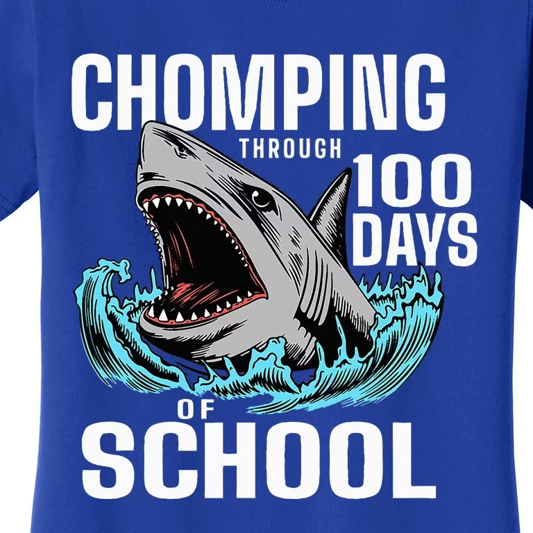 Chomping Through 100 Days Of School Shark Women's T-Shirt