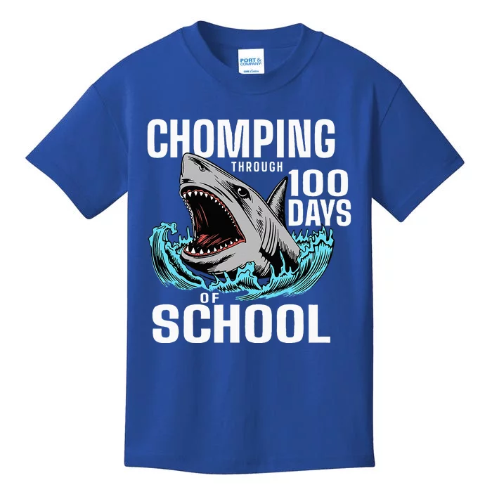 Chomping Through 100 Days Of School Shark Kids T-Shirt