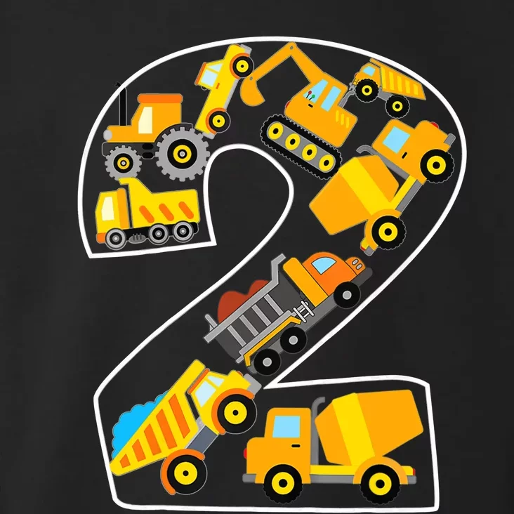 Construction Truck 2nd Birthday 2 Years Old Digger Builder Toddler Hoodie