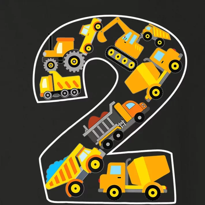 Construction Truck 2nd Birthday 2 Years Old Digger Builder Toddler Long Sleeve Shirt