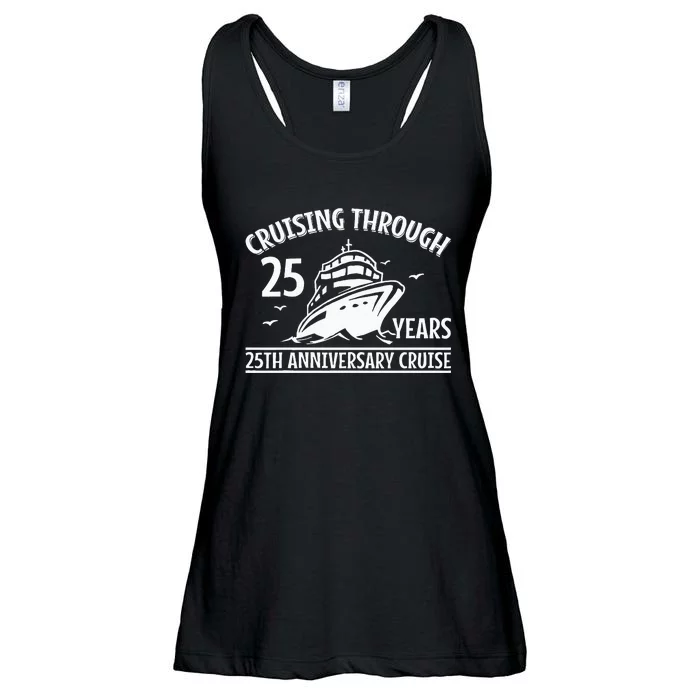 Cruising Through 25 Years 25Th Anniversary Couple Cruise Ladies Essential Flowy Tank