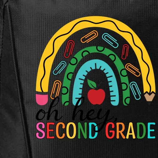 Cute Teacher 2Nd Grade Team Oh Hey Second Grade Rainbow Gift City Backpack