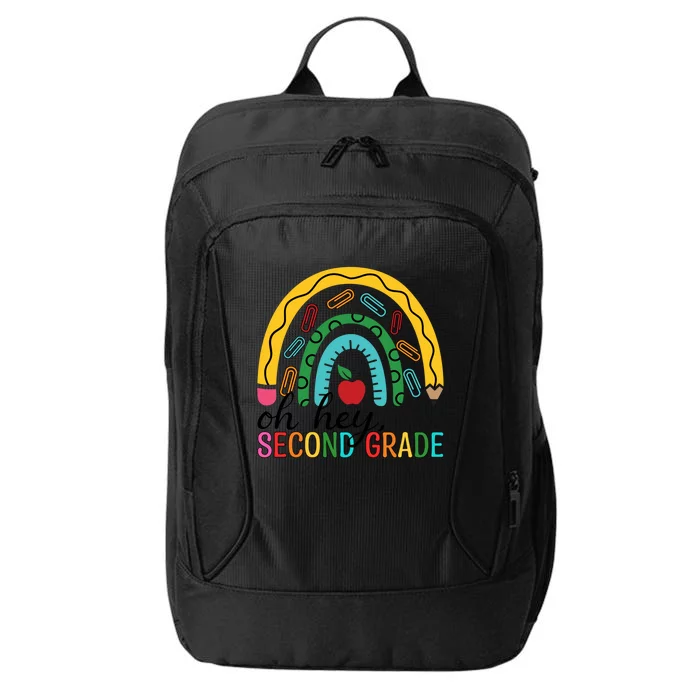 Cute Teacher 2Nd Grade Team Oh Hey Second Grade Rainbow Gift City Backpack