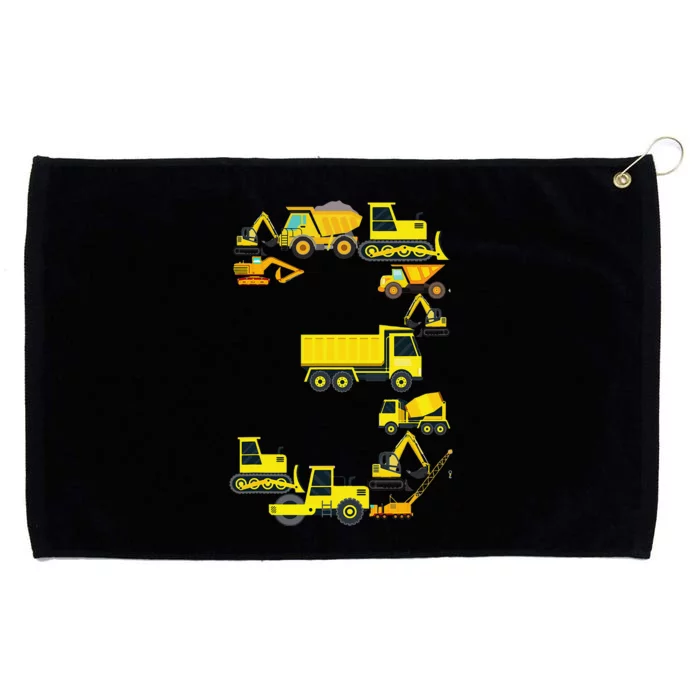 Construction Truck 3rd Birthday 3 Year Old Outfit Grommeted Golf Towel